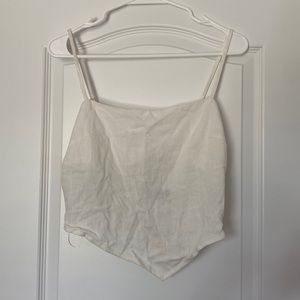 NWT white scarf spaghetti top
